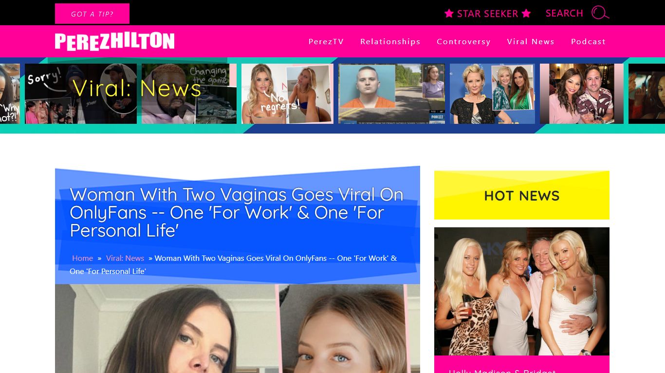 Woman With Two Vaginas Goes Viral On OnlyFans - Perez Hilton